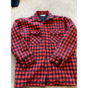 Frostproof VTG Mens Flannel Shirt Red Plaid L? (Unsure of Size)